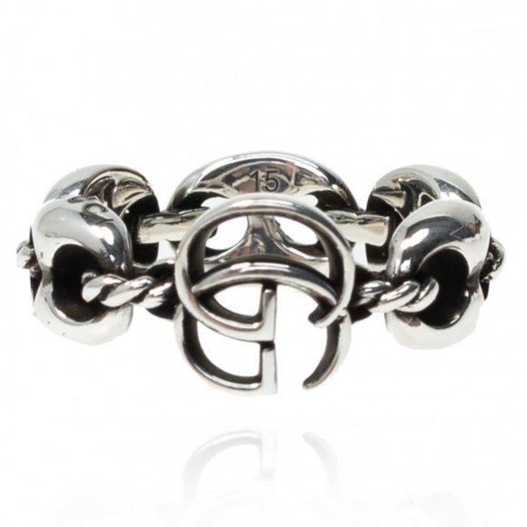 Gucci Sterling Silver Double G Ring - Picture 1 of 4